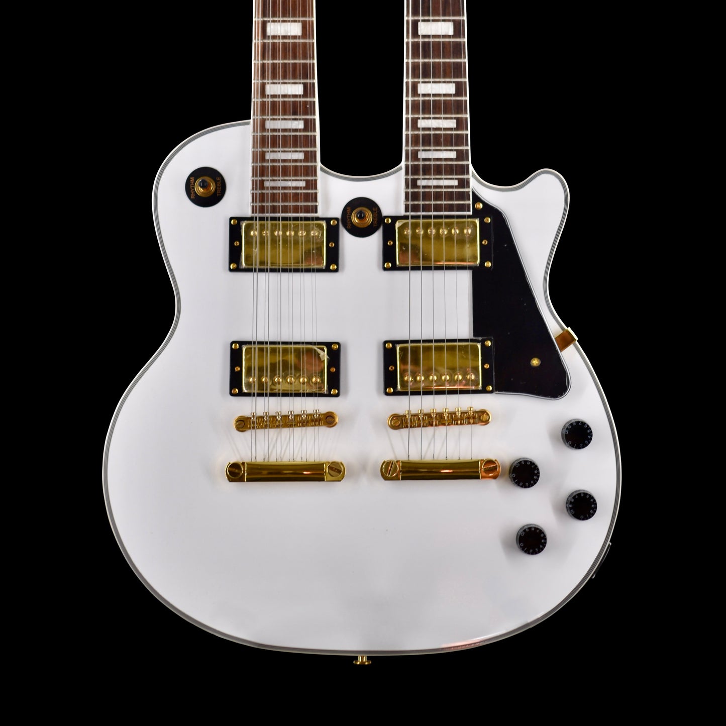 Double Neck 12/6 White/Gold