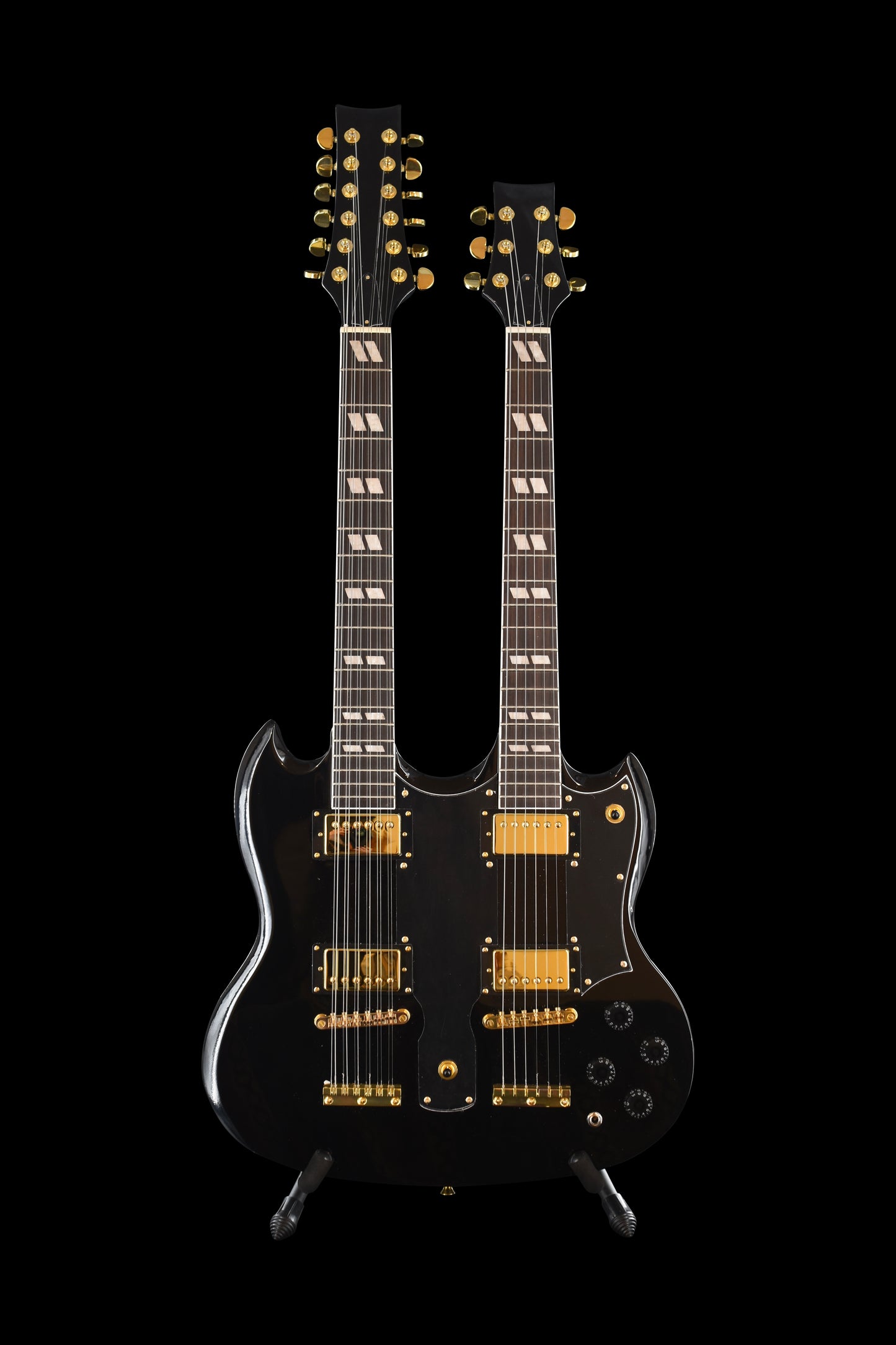 Double Neck 12/6 Black/Gold